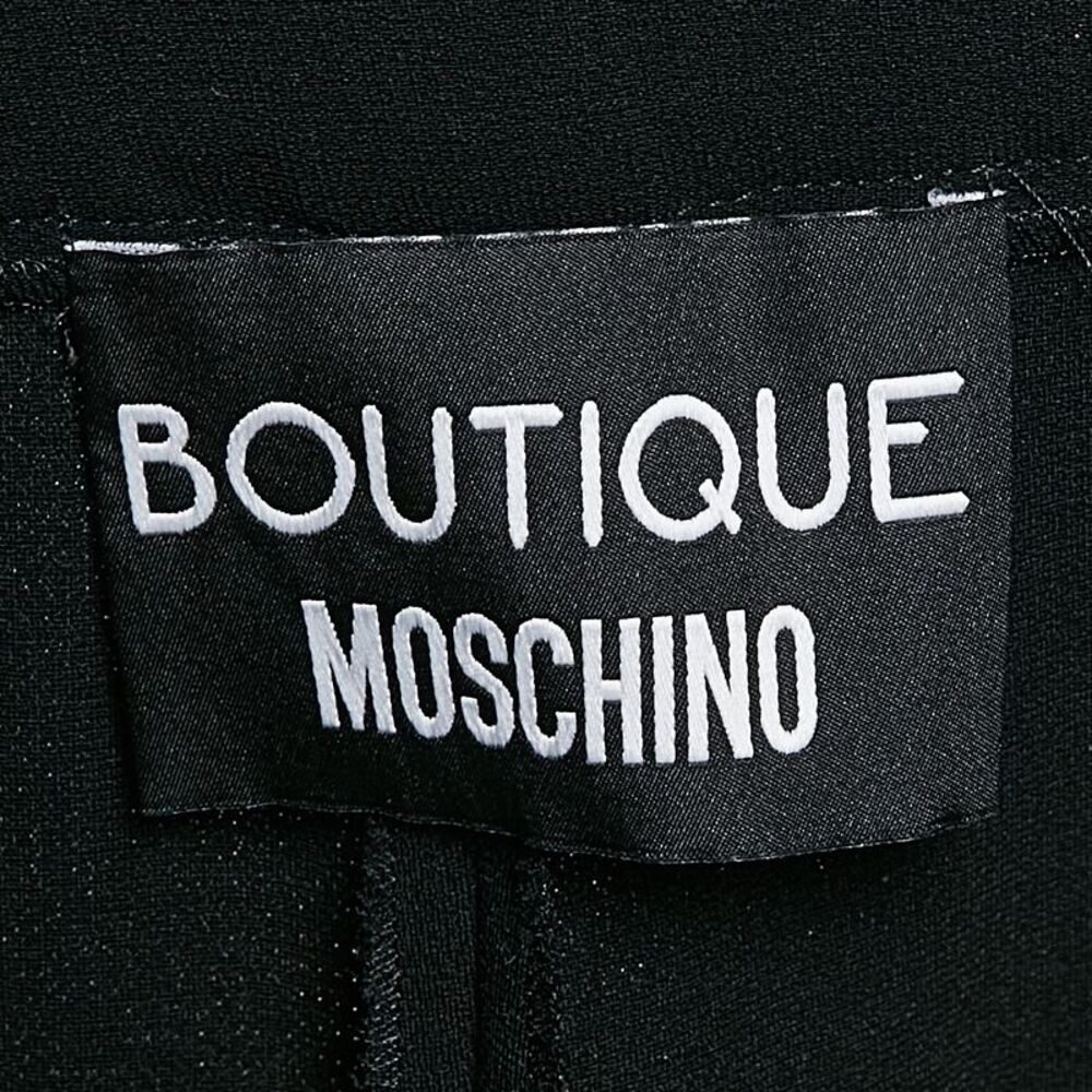 Boutique Moschino Black Crepe Wide Leg Pants S View 4